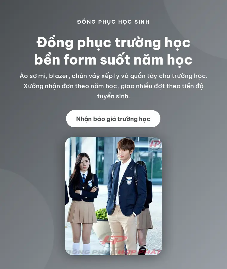 Đồng phục học sinh bền form