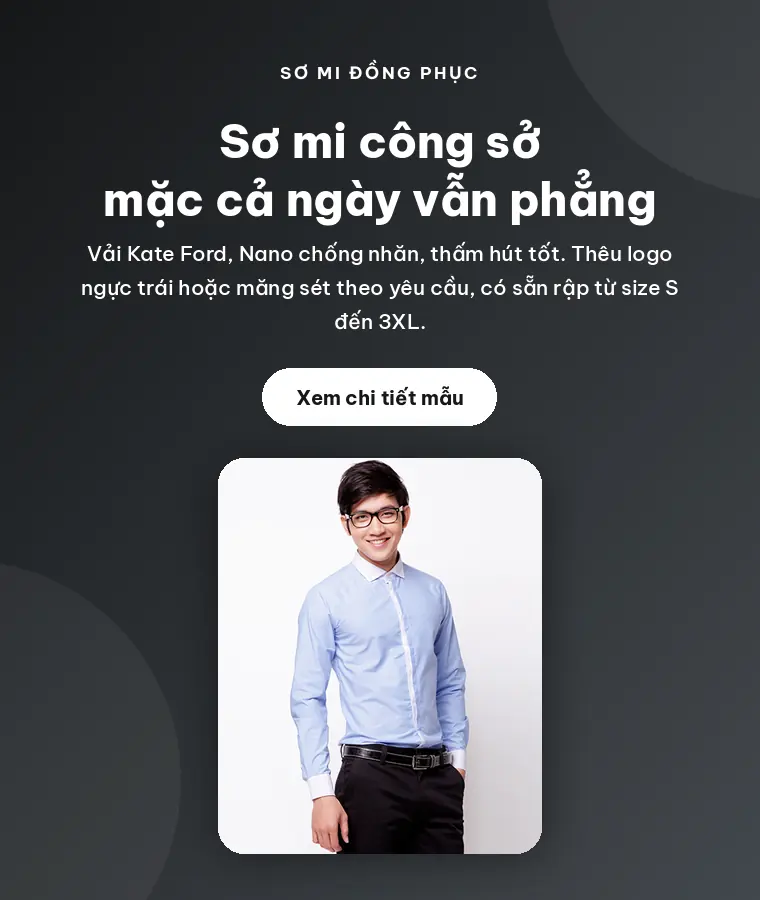 Sơ mi mặc cả ngày vẫn phẳng